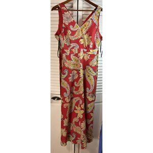 Tahari Dress 4P Summer Dress Floral Tie In The Back Old Money